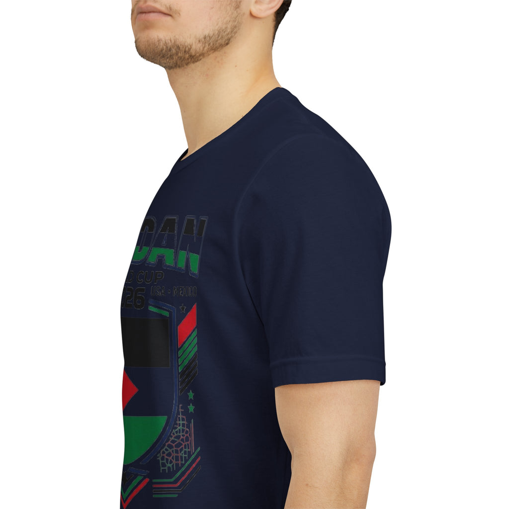 Camiseta Jordan Mundial 2026 | Escudo de fútbol de Jordania, EE. UU., Canadá, México