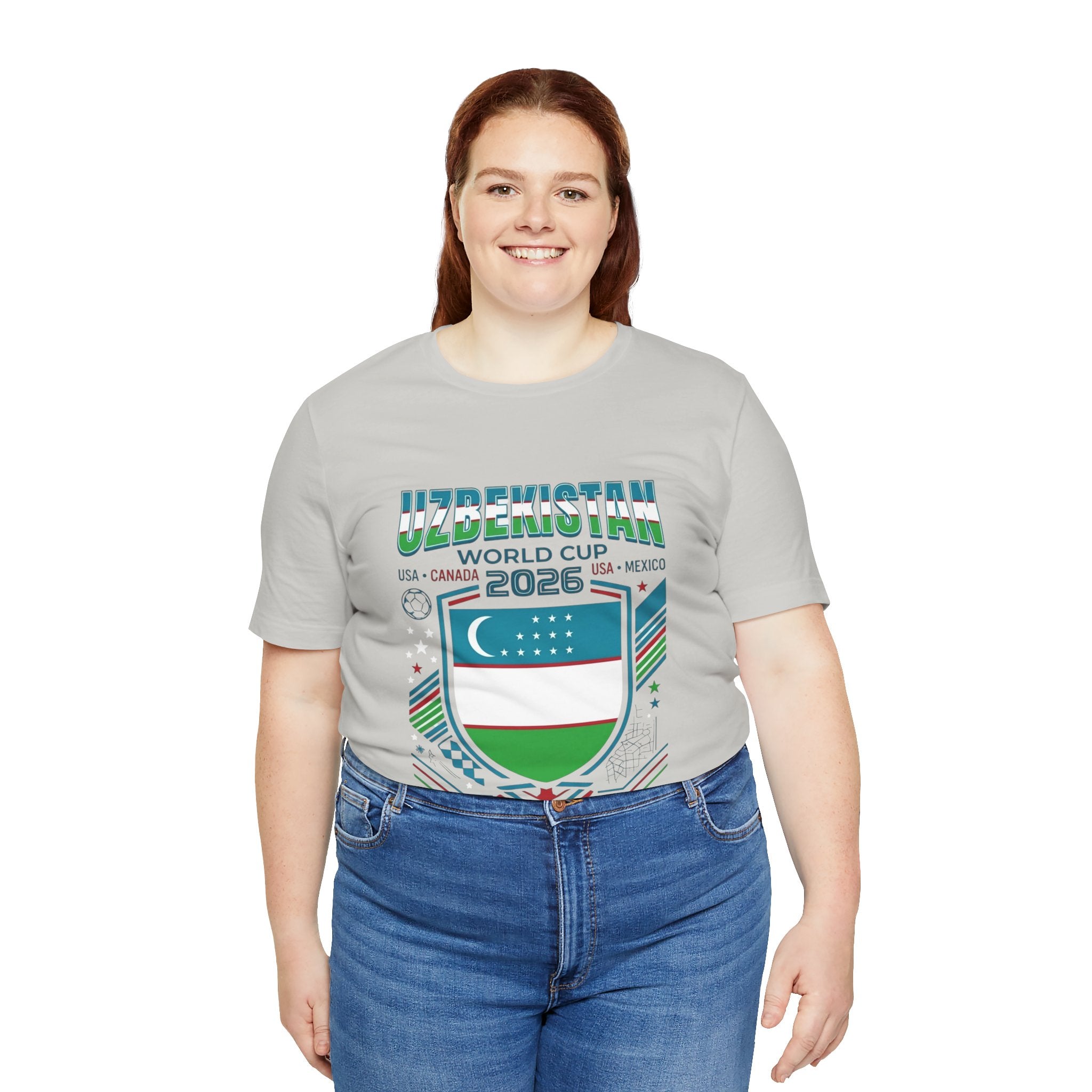 Camiseta Uzbekistán Mundial 2026 | Escudo de fútbol de Uzbekistán, EE. UU. Canadá México
