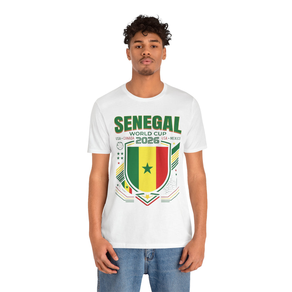 Camiseta Senegal Copa Mundial 2026 | Escudo de la Selección de Senegal, EE. UU. Canadá México