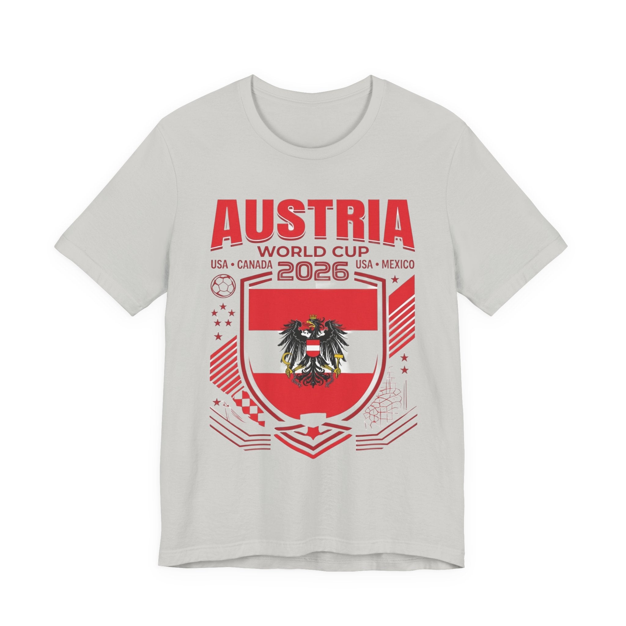 Austria World Cup 2026 Tee | Austria Football Crest, USA Canada Mexico