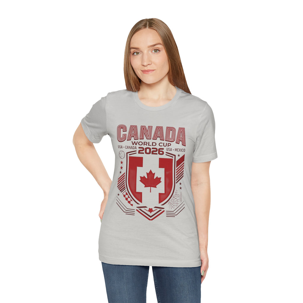 T-shirt Coupe du Monde 2026 Canada | Blason Football Canada, États-Unis Canada Mexique