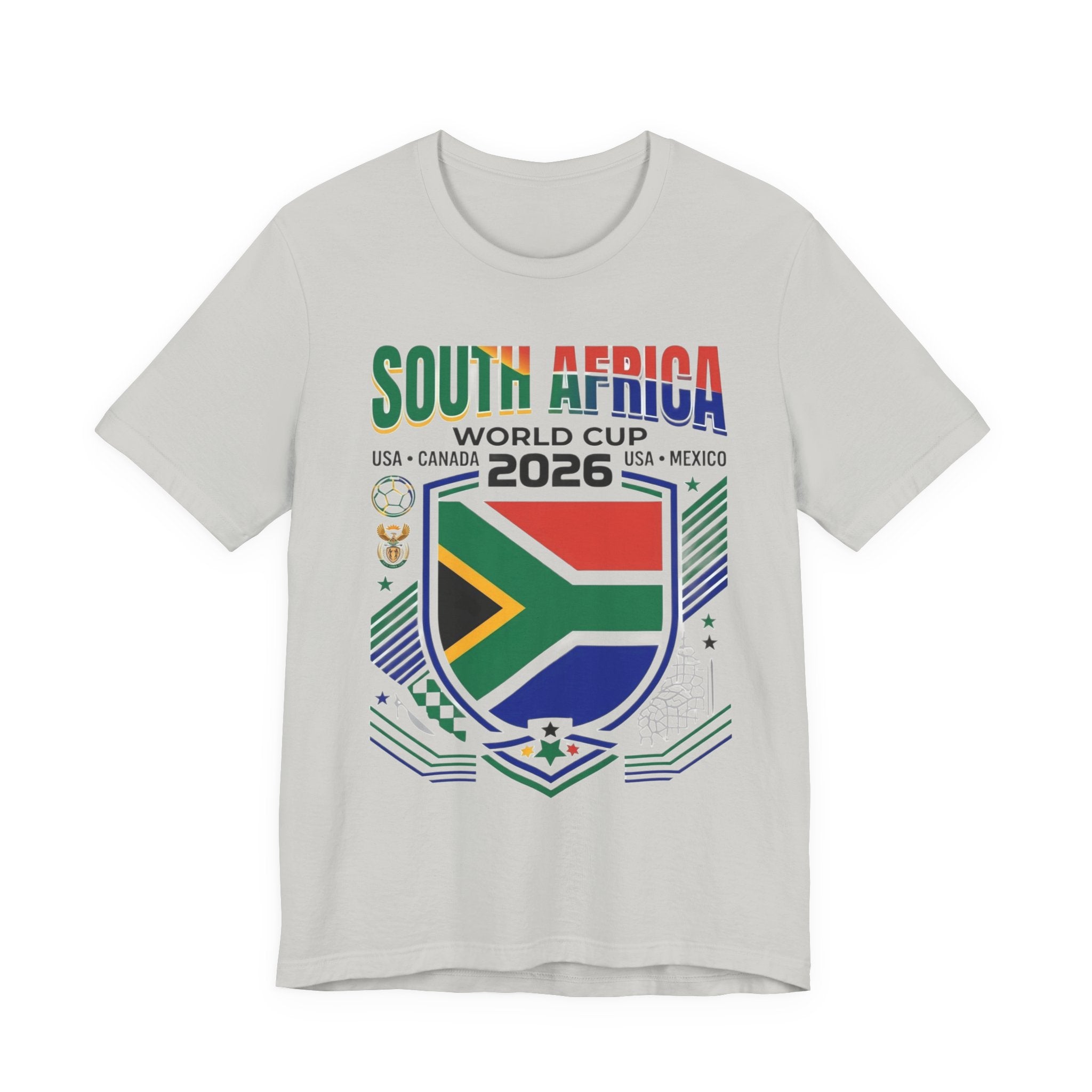 Camiseta Mundial de Sudáfrica 2026 | Escudo de Fútbol de Sudáfrica, EE. UU., Canadá, México