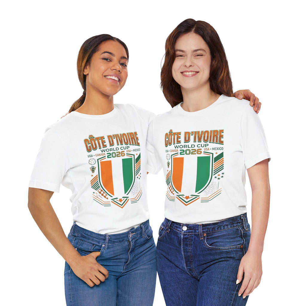 Camiseta Copa Mundial 2026 Costa de Marfil | Escudo de Fútbol de Costa de Marfil, EE. UU. Canadá México