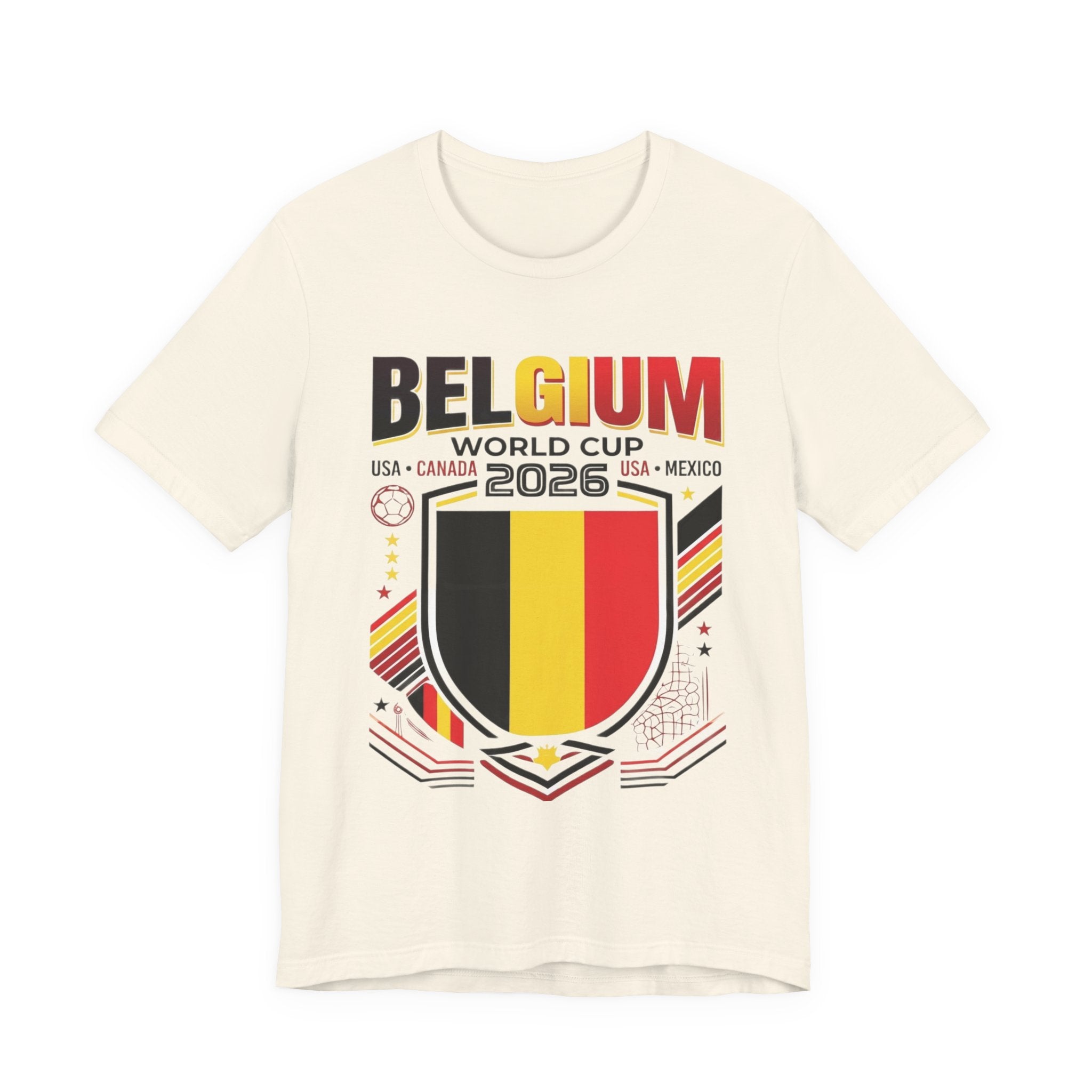 Belgium World Cup 2026 Tee | Belgium Football Crest, USA Canada Mexico