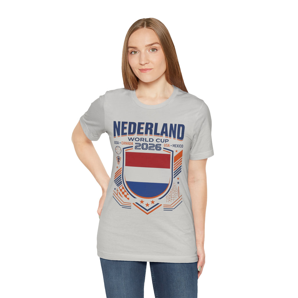 Camiseta de Holanda Mundial 2026 | Escudo de fútbol de Holanda, EE. UU., Canadá, México