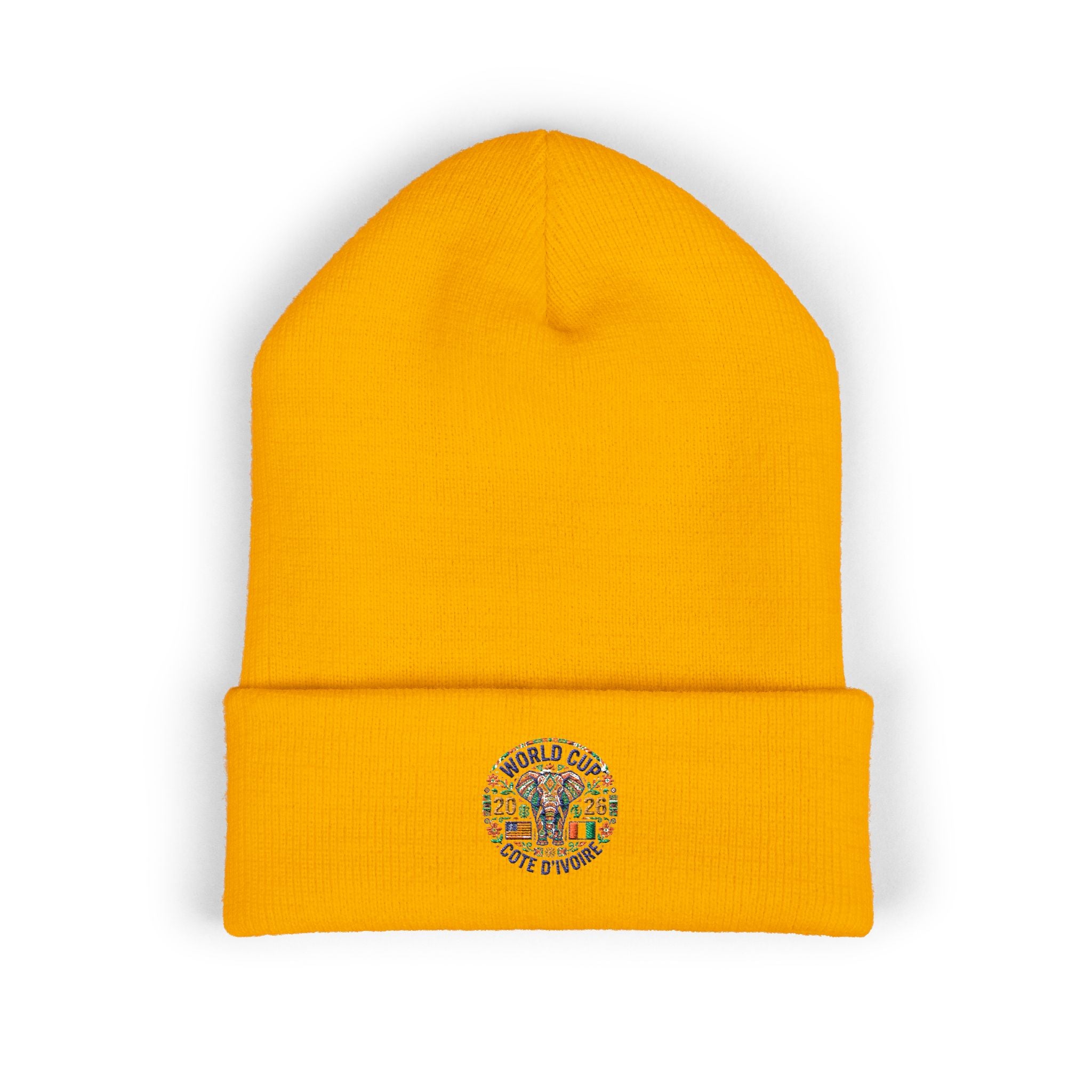 Ivory Coast World Cup Embroidered Cuffed Beanie