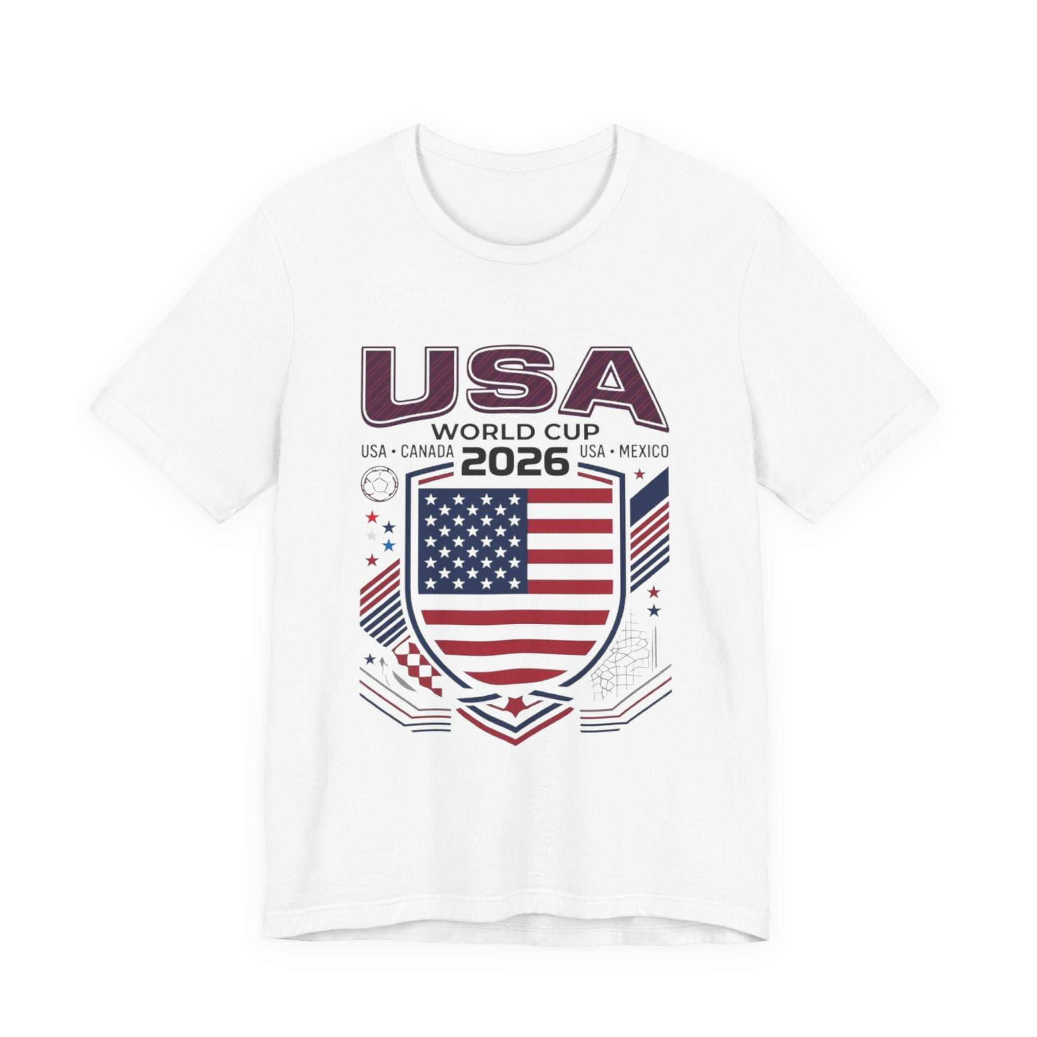 T-shirt Coupe du Monde 2026 États-Unis | Blason Football États-Unis, États-Unis Canada Mexique