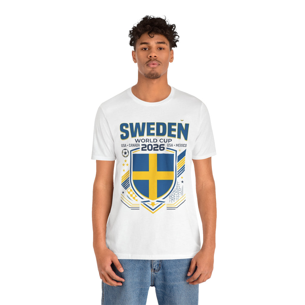 Camiseta Suecia Mundial 2026 | Escudo de la Selección de Suecia, EE. UU. Canadá México