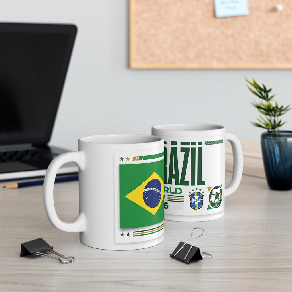 Brazil World Cup 2026 Mug — Soccer Fan Coffee Cup