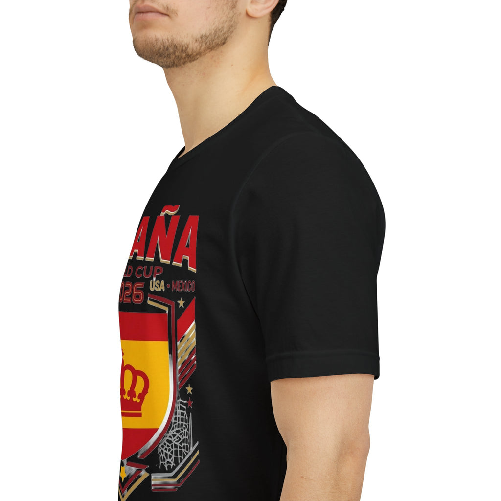 Camiseta España Mundial 2026 | Escudo de Fútbol de España, EE. UU., Canadá, México