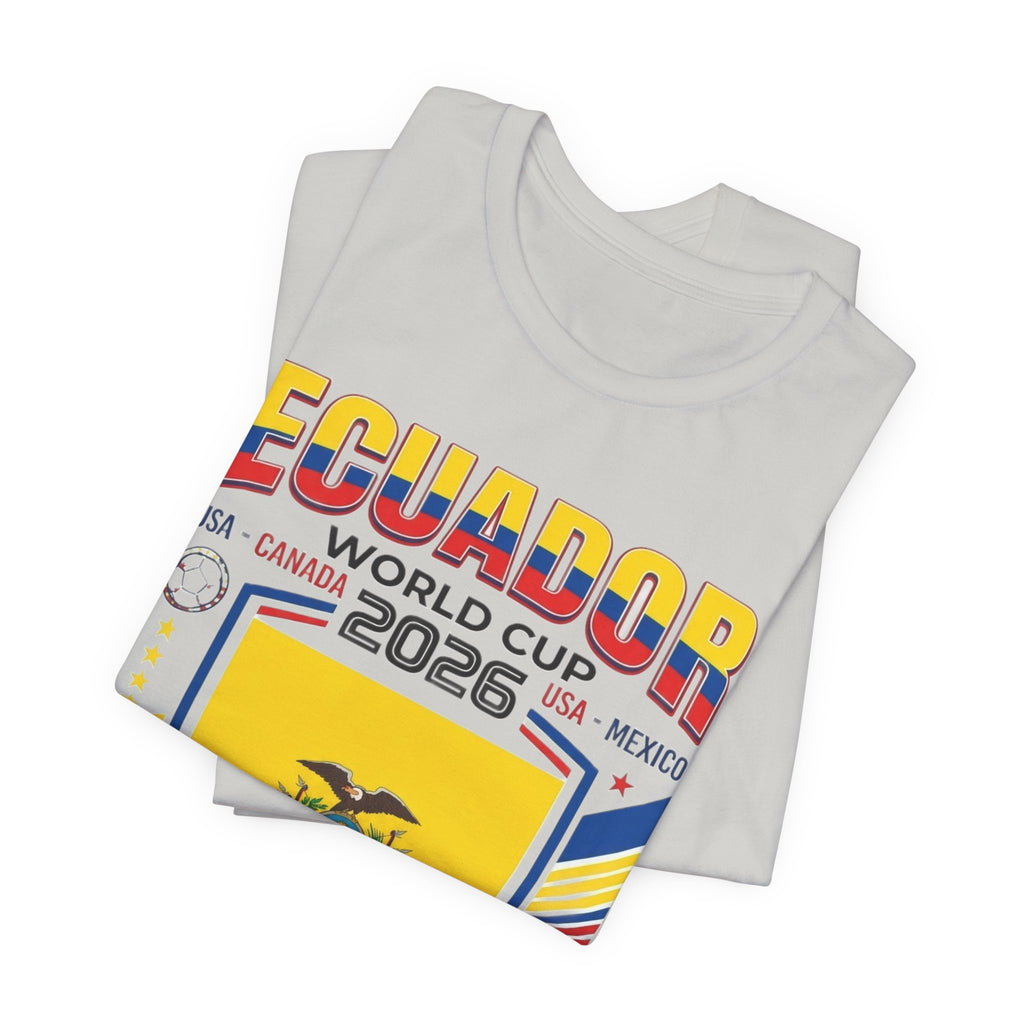 Camiseta Ecuador Mundial 2026 | Escudo de Fútbol de Ecuador, EE. UU. Canadá México