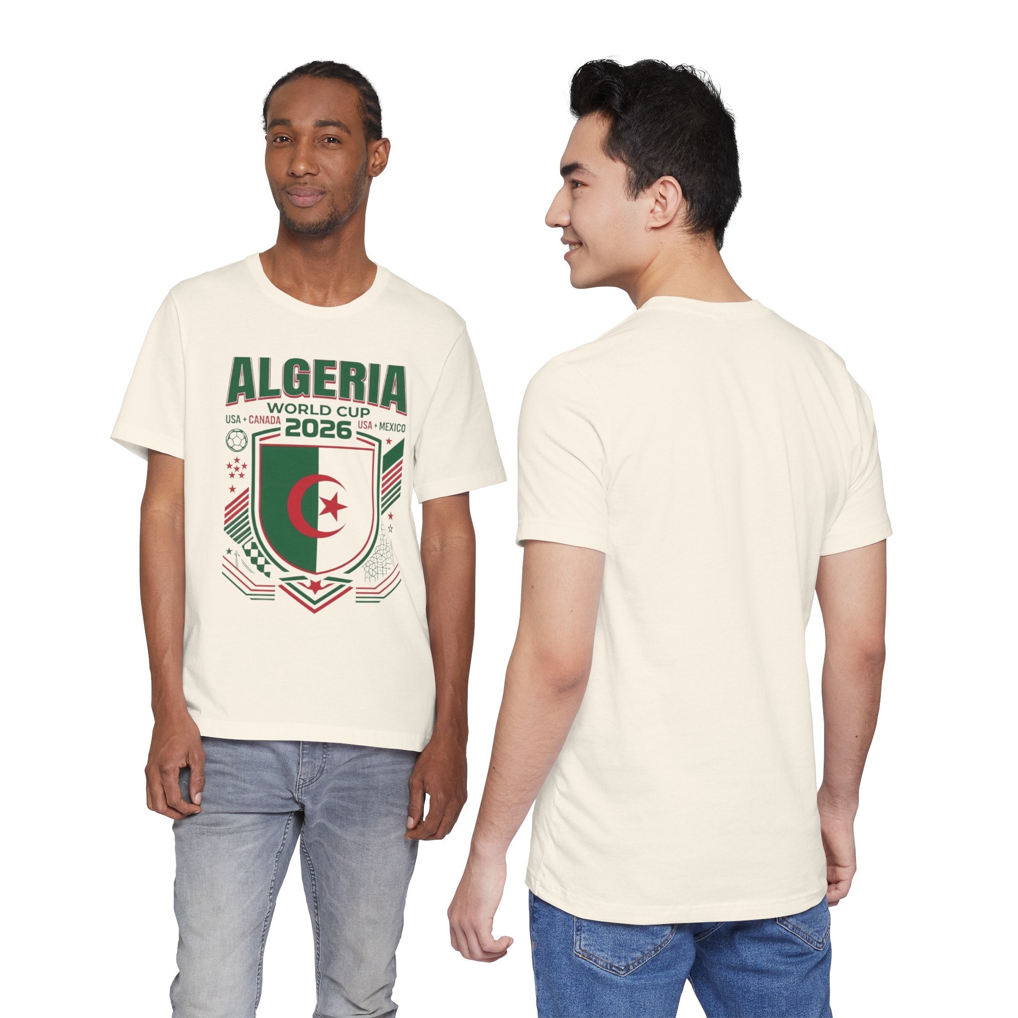 Camiseta de Argelia Mundial 2026 | Escudo de la selección de fútbol de Argelia, EE. UU. Canadá México