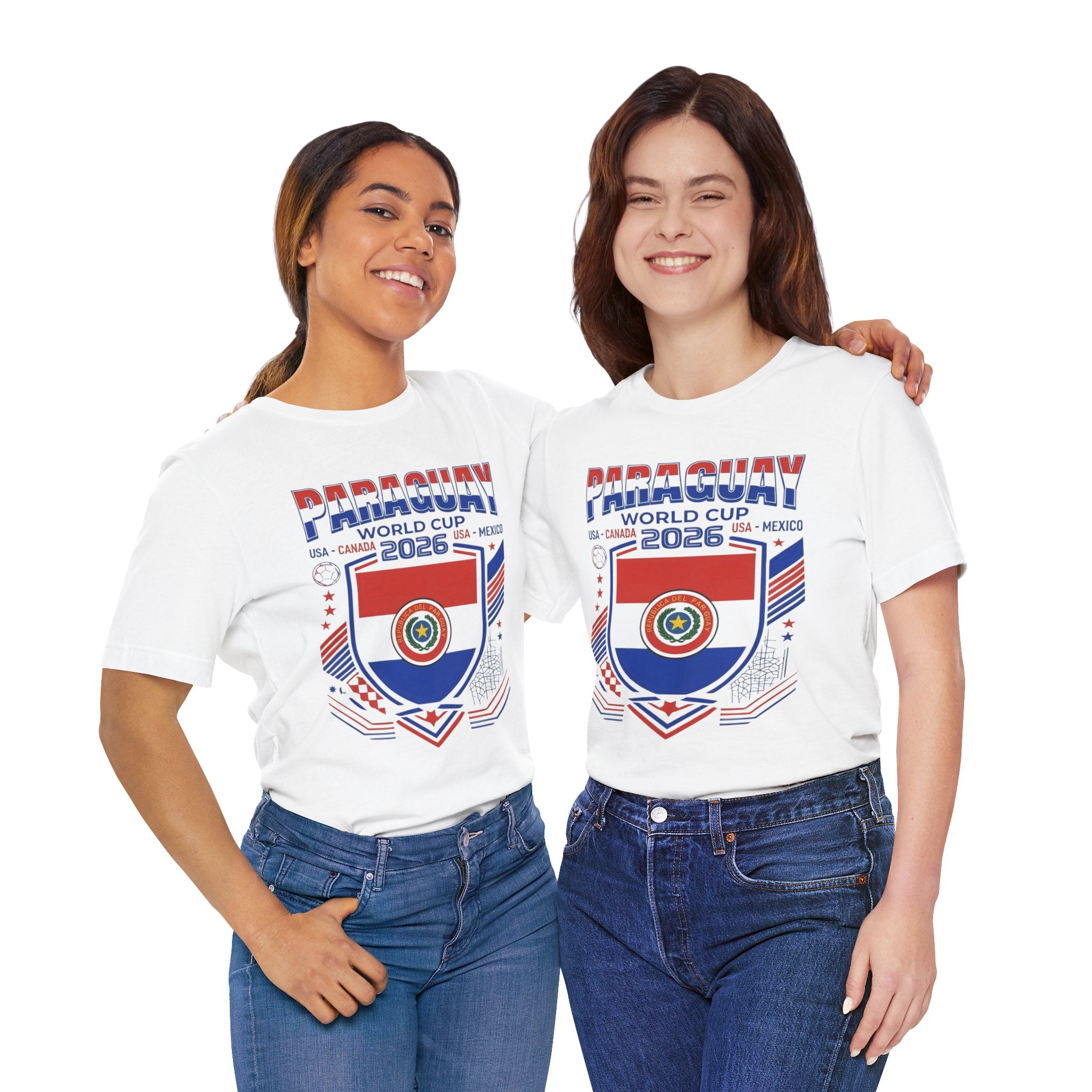 Camiseta de Paraguay Mundial 2026 | Escudo de fútbol de Paraguay, EE. UU. Canadá México